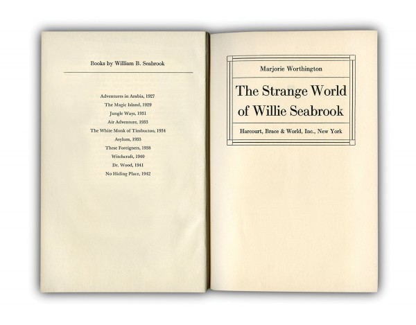 NUVO Magazine: William Seabrook, Author, Adventurer, And Fine Young Cannibal 