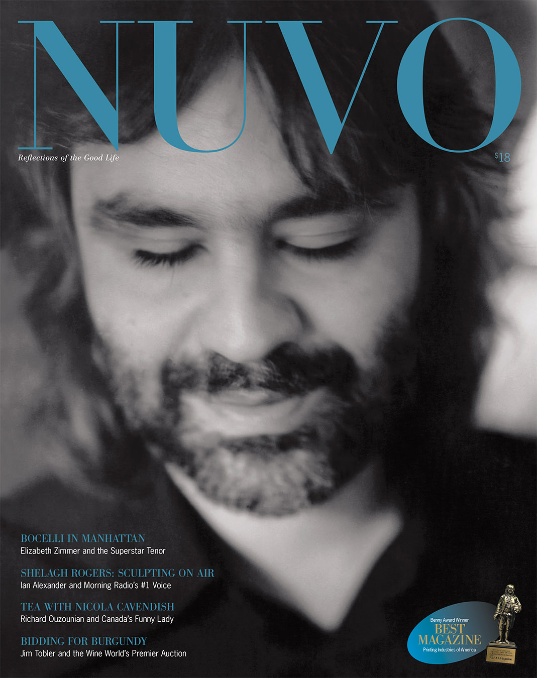 NUVO Magazine Spring 2001 Cover featuring Andrea Bocelli