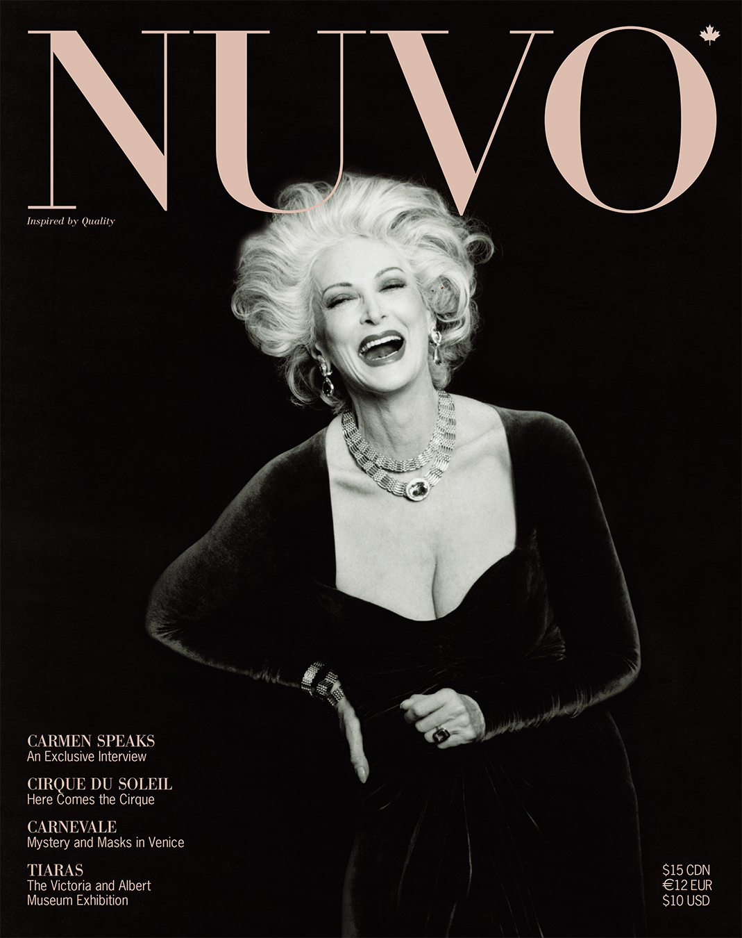 NUVO Magazine Winter 2002 Cover featuring Carmen Dell'Orefice