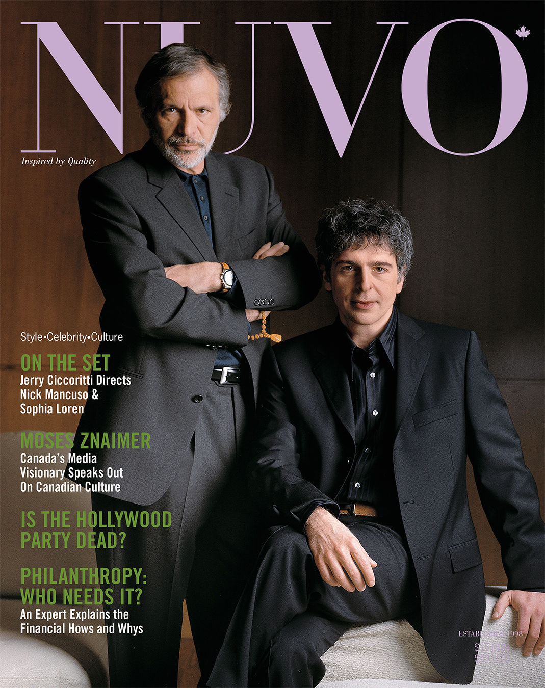 NUVO Magazine Spring 2004 Cover featuring Jerry Ciccoritti and Nick Mancuso