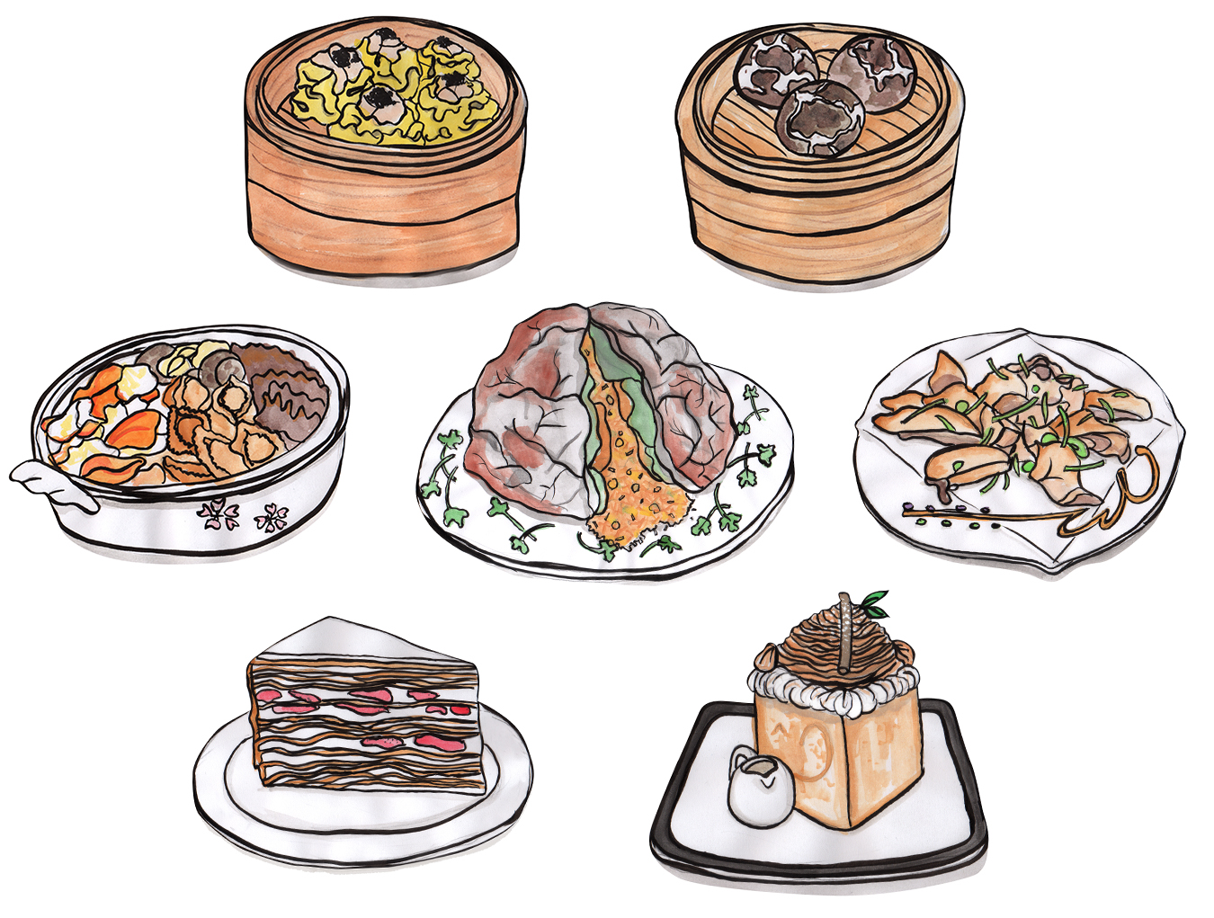 Kawaii Chinese Food Clipart Chinese Clipart Instant Traditional Chinese Food Food Clipart