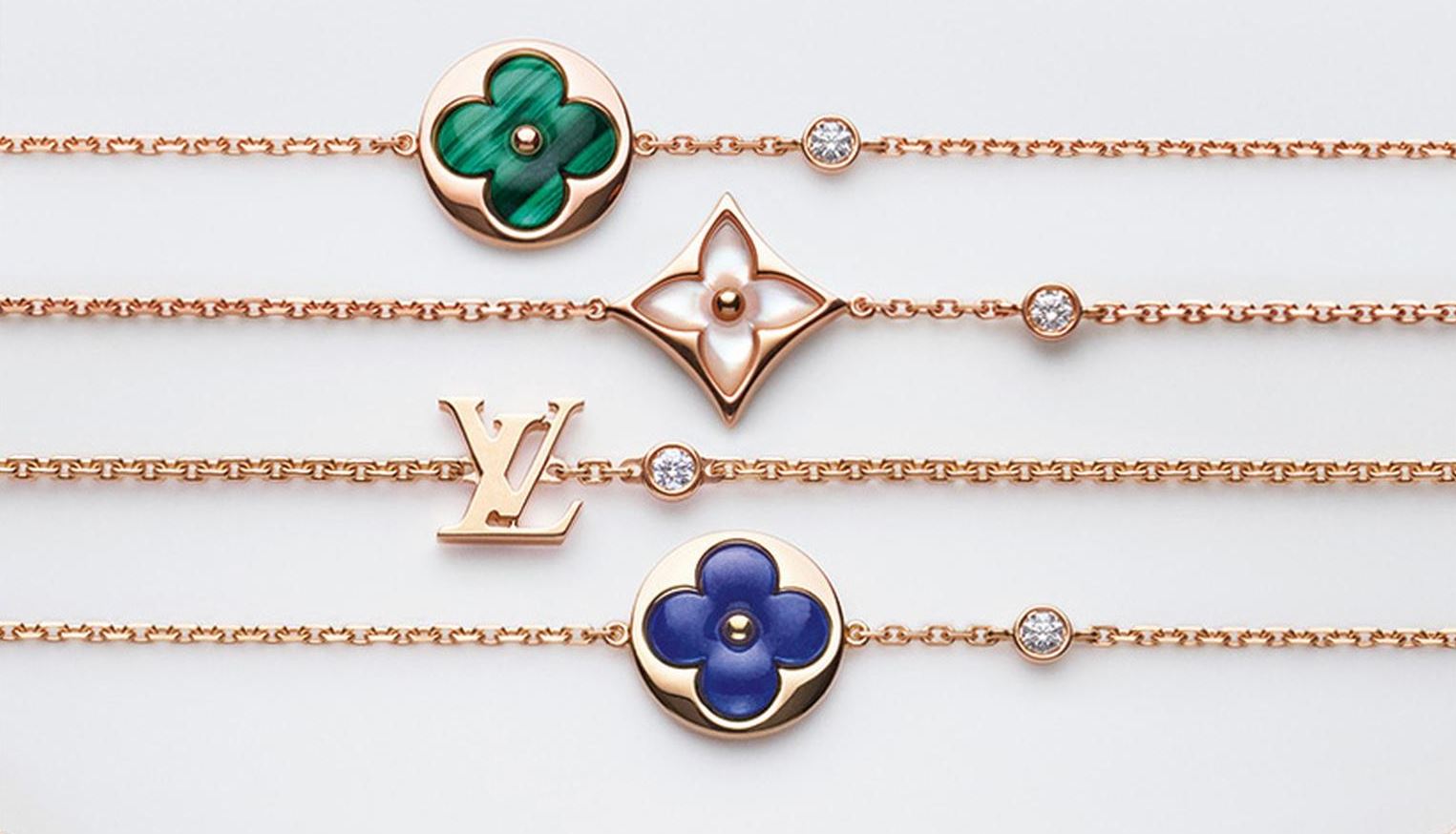 Blossom tiger's eye and carnelian bracelet, Louis Vuitton