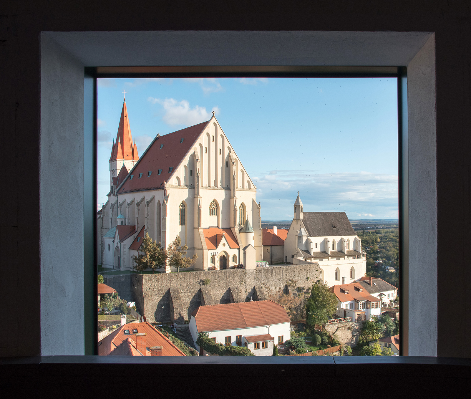 a winery with views of the city in Znojmo