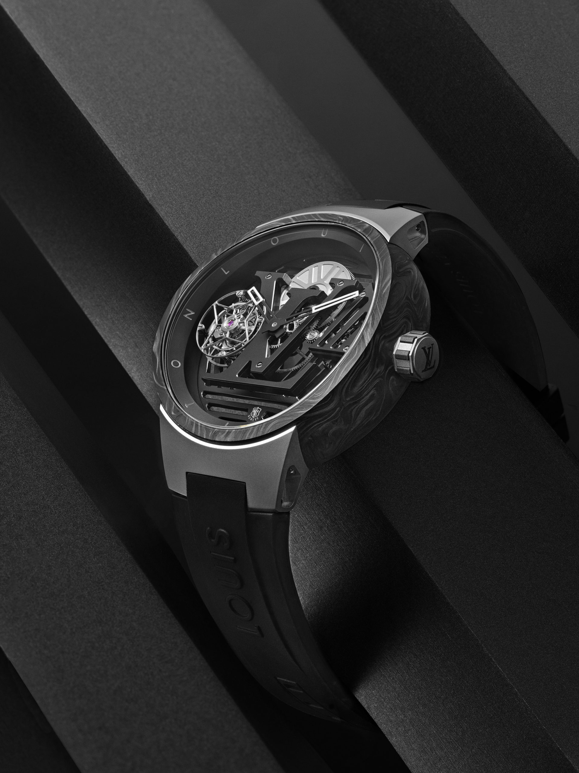 New Louis Vuitton Tambour Curve Flying Tourbillon Poinçon