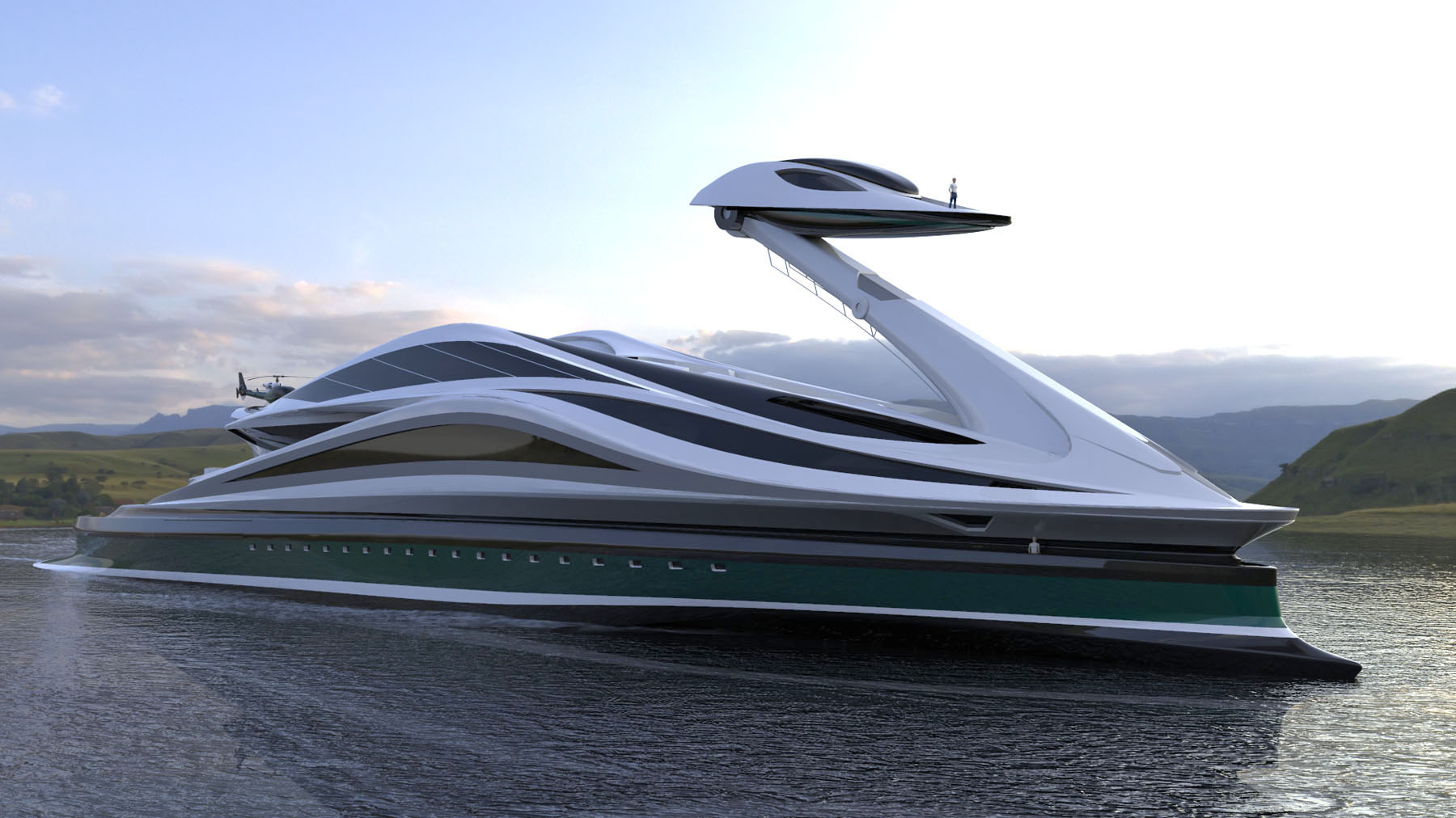 swan neck yacht