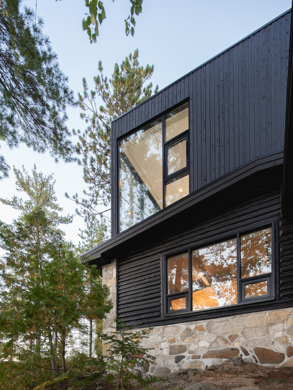 quebec contemporary cabin renovation