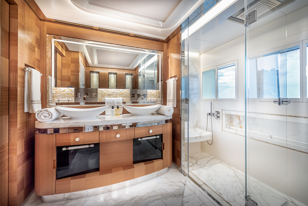 superyacht sunrise bathroom