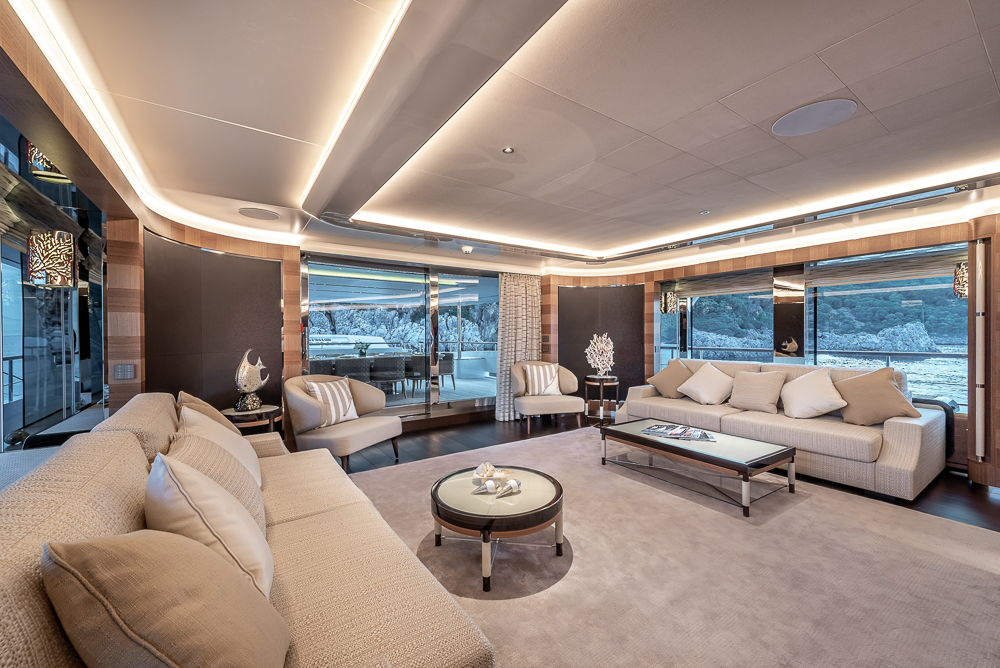 superyacht sunrise living room