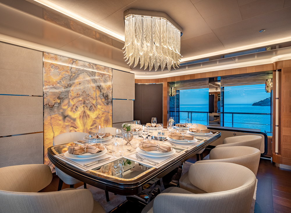 Superyacht sunday dining room