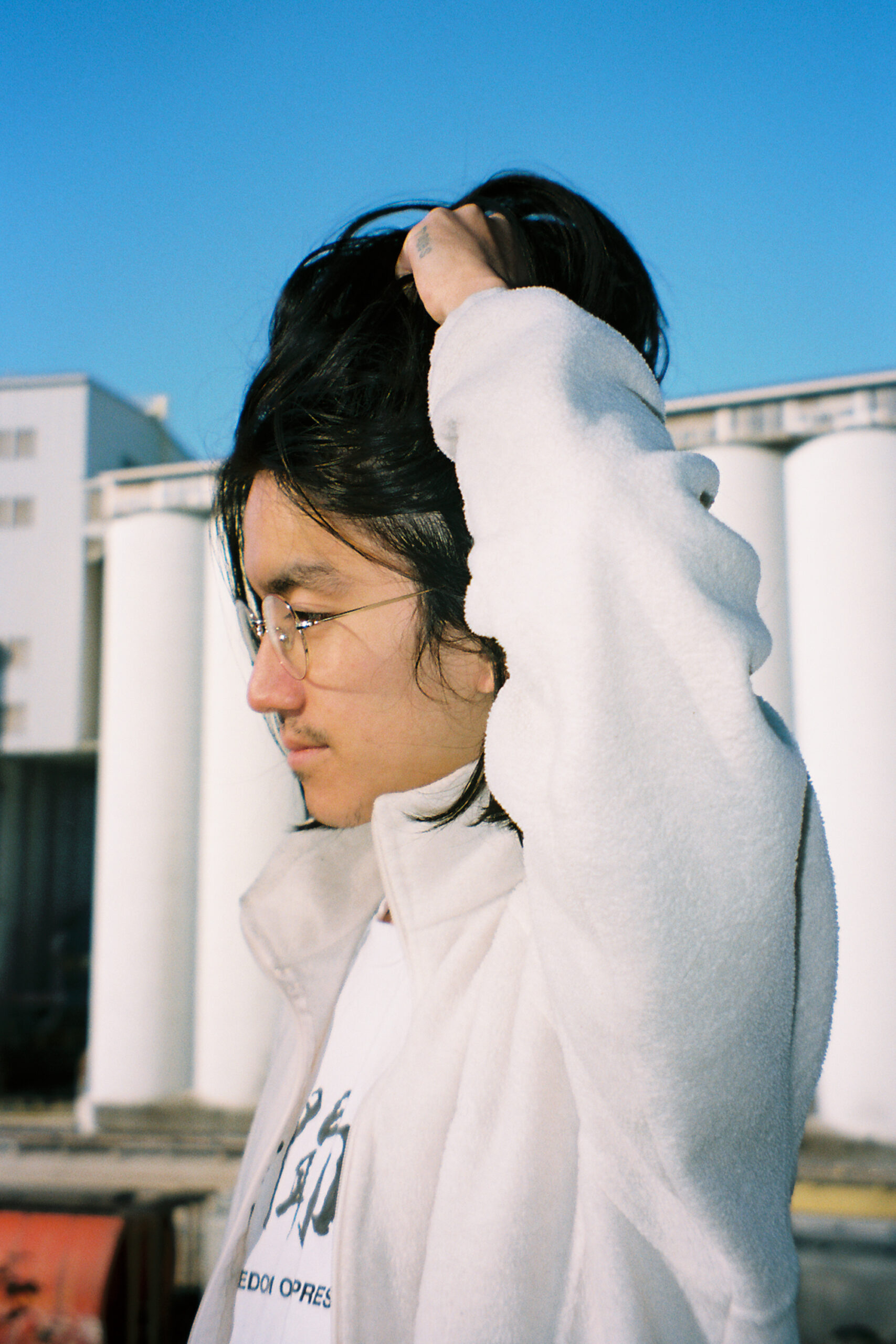 Jonah Yano Interview and Photoshoot; white jacket 