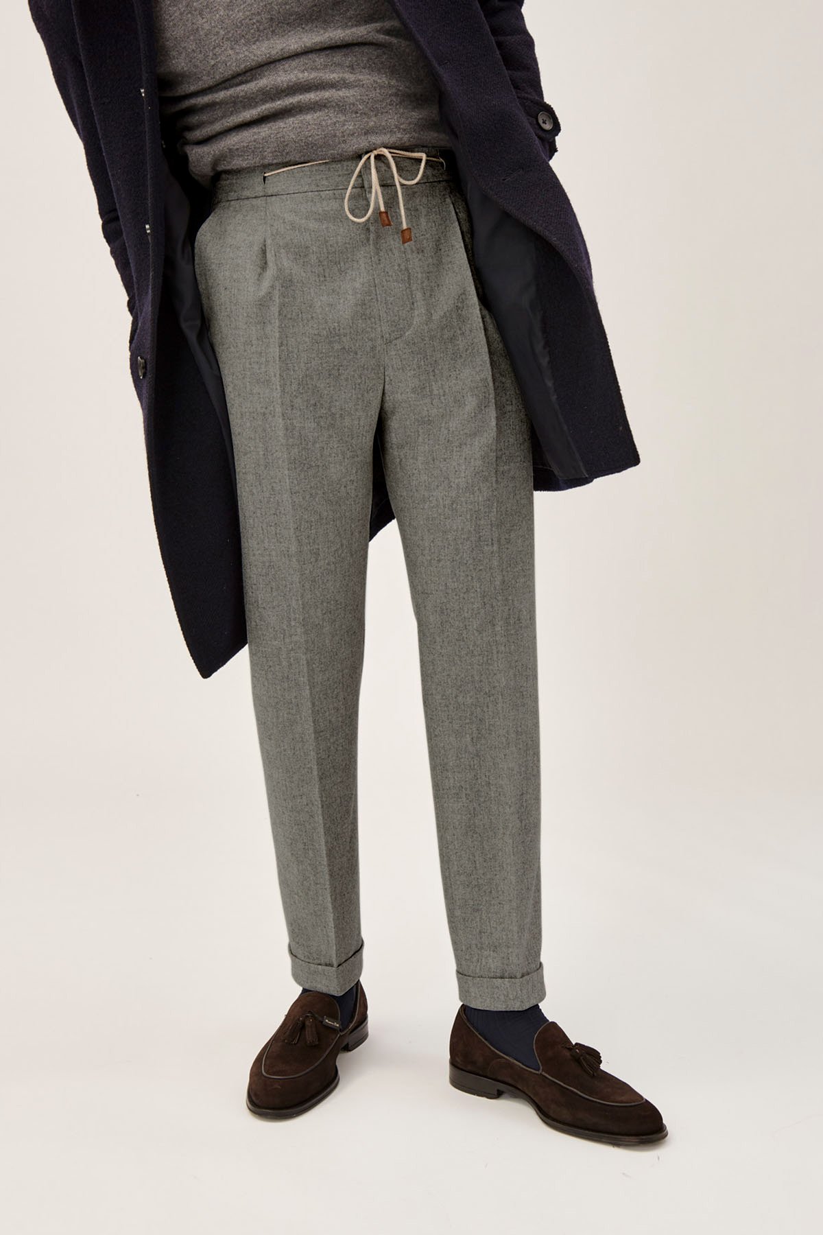 Wool trousers ethical Italian mens fashion 