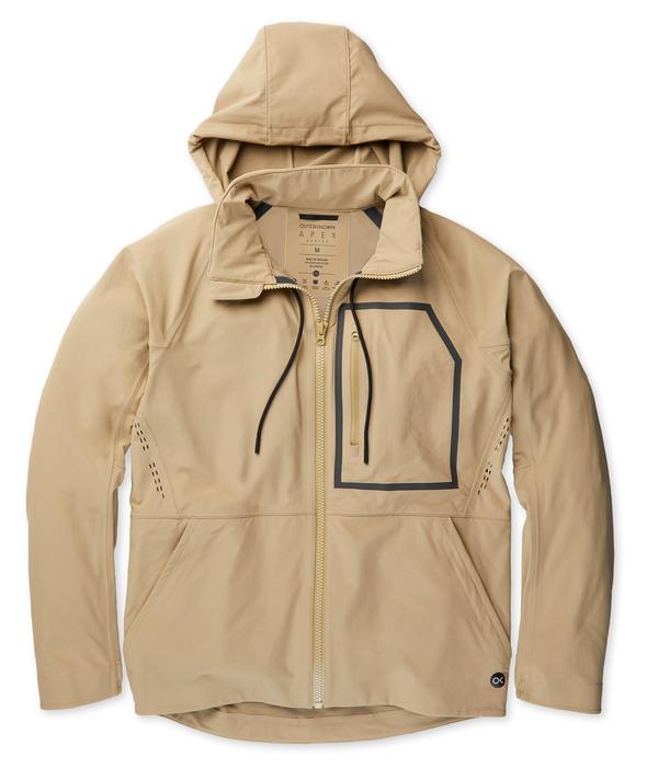 Sustainable Khaki Mens Rain shell