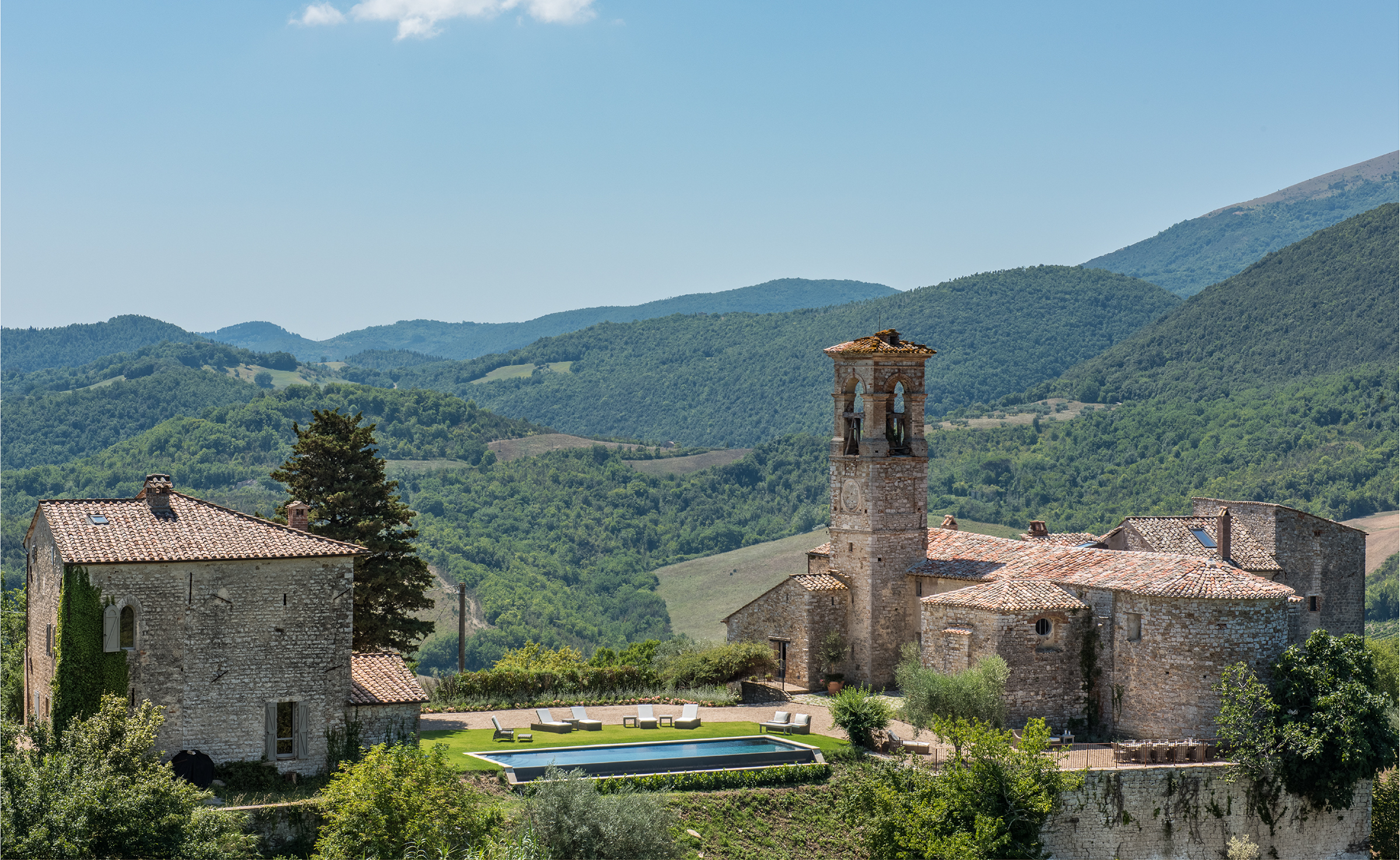 Landscape Italian Countryside Umbria Villages Watercolors