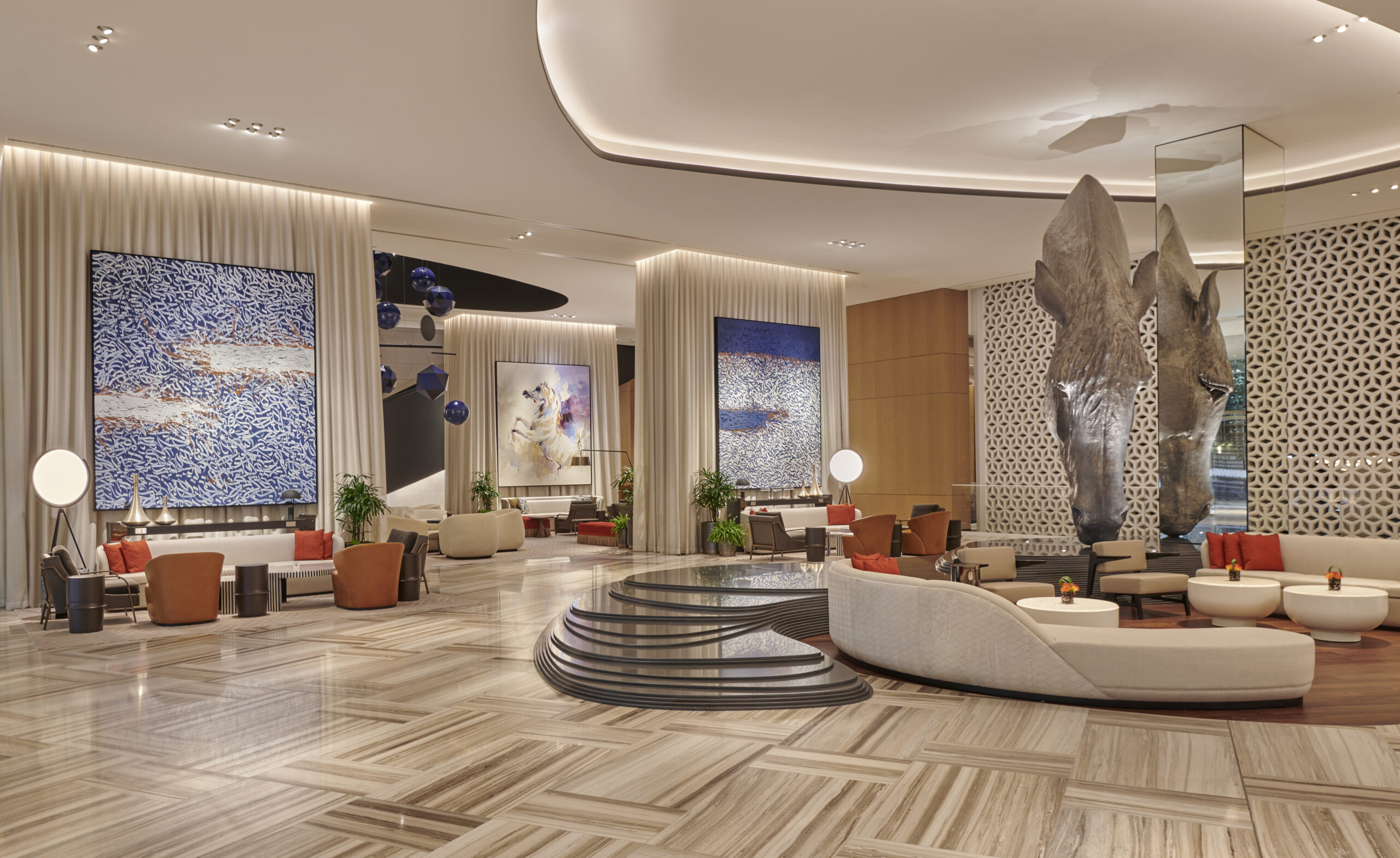 modern hotel lobby plan