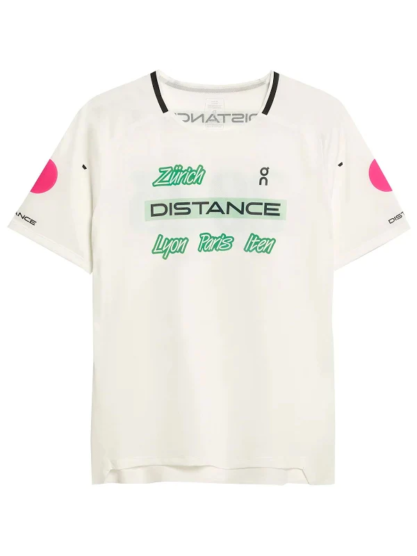 Running gear on performance distance t shirt