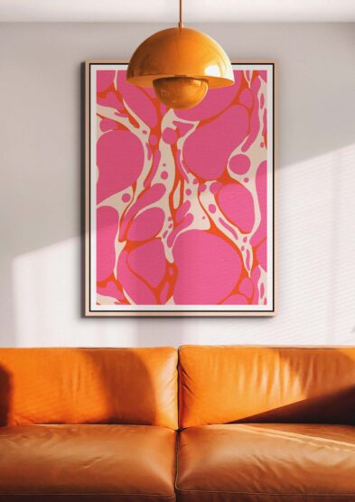 Otto Studio wallpaper lava lamp orange crush design
