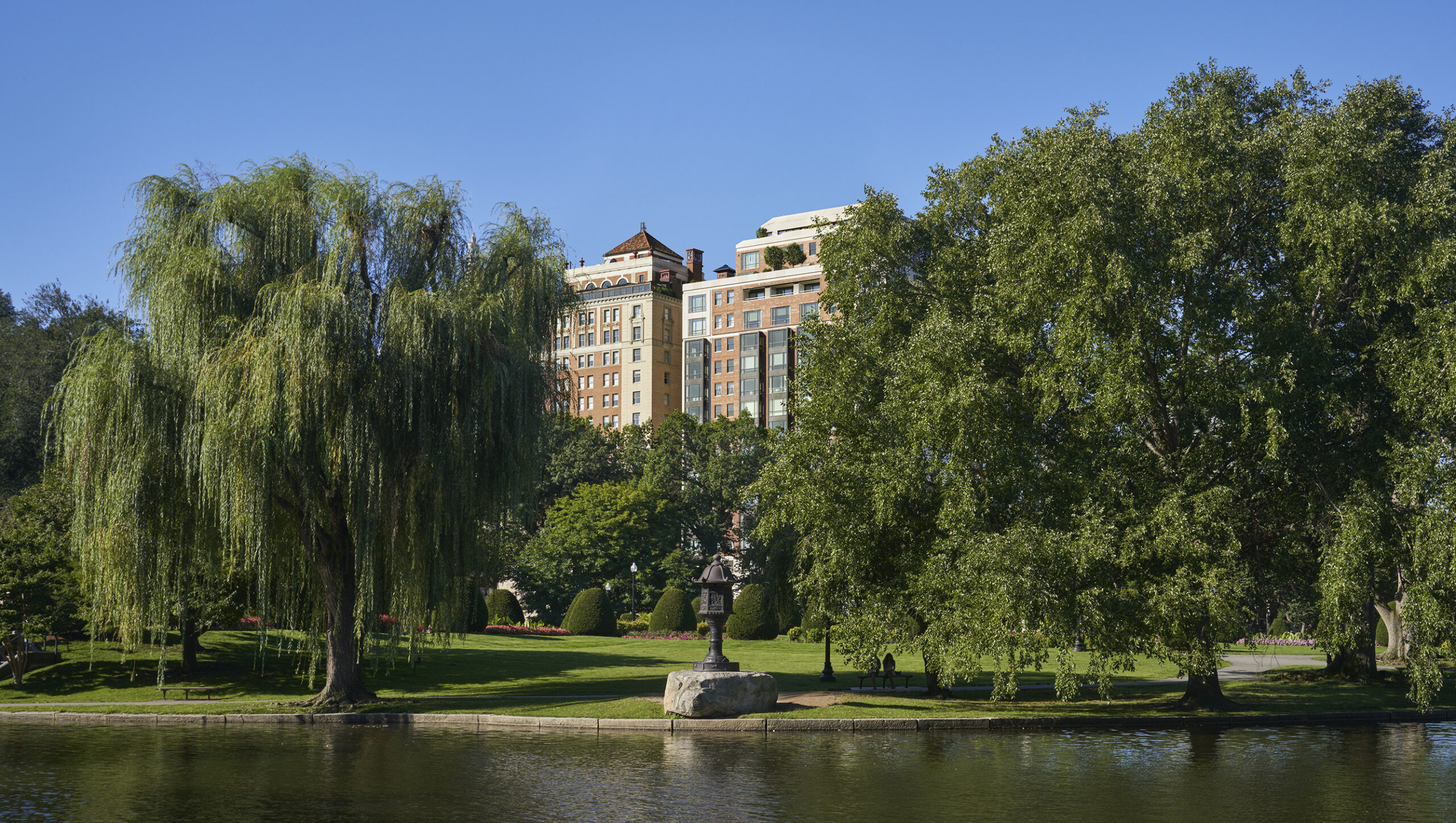 Boston public garden scenic view