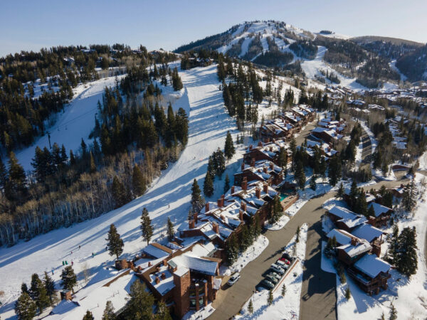 Deer Valley ski resort aerial view