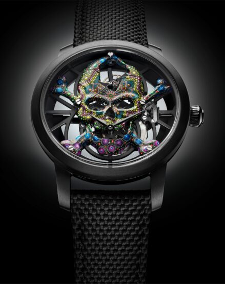 TOURBILLON SKELET CERAMIC - SKULL POINTILLISM watch