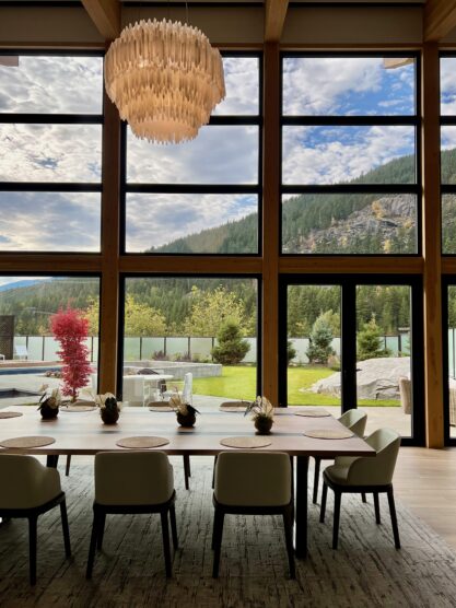 Dining Area with view Whistler Wedge Spa