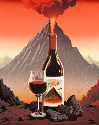 Volcanic Wines Illustration by Valero Doval