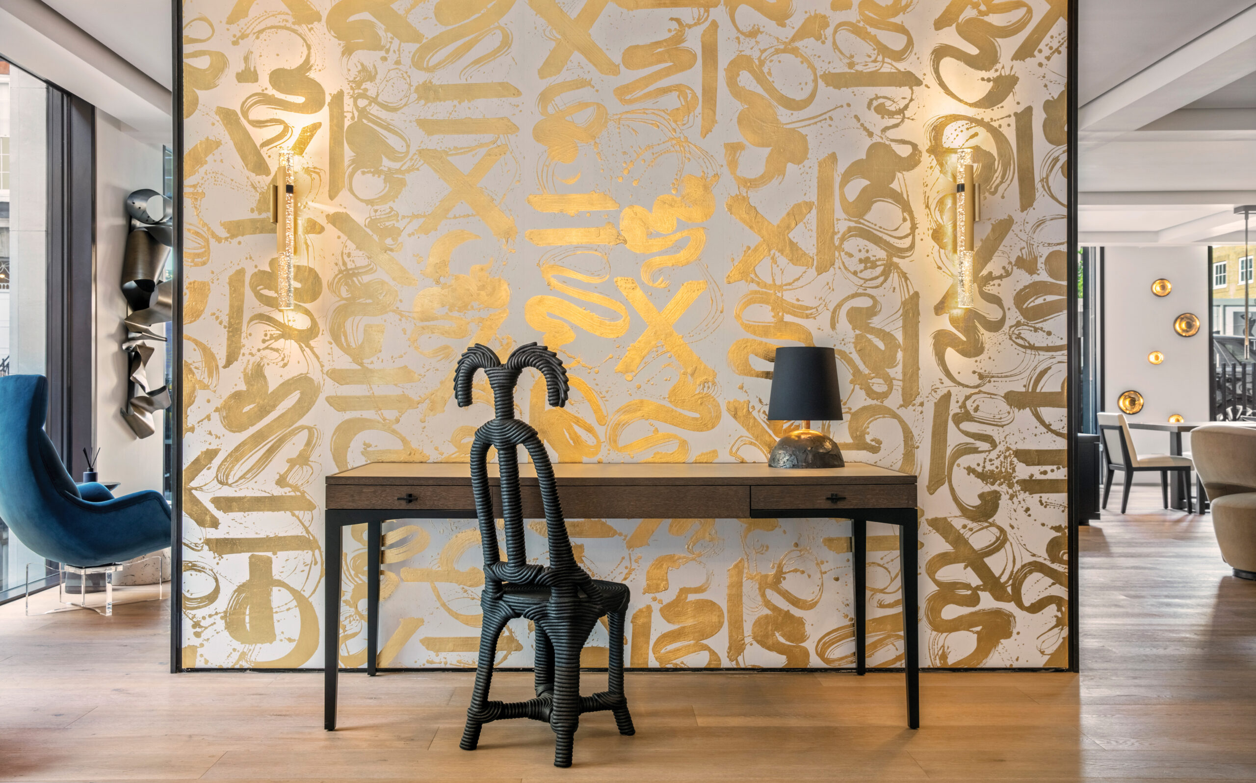 Assemblage Design gold wallpaper