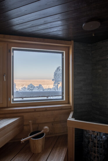 Window view from sauna