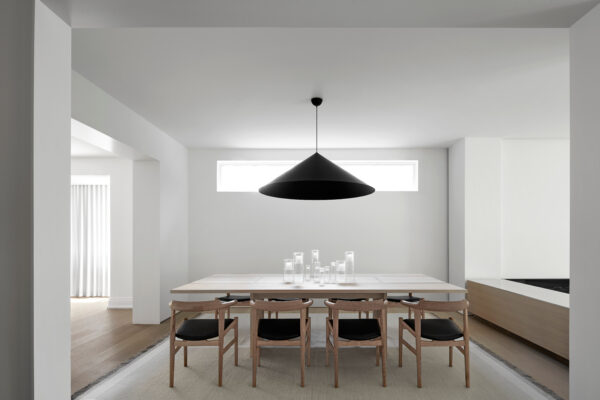 West End Residence by Akb Architects dining table and seats
