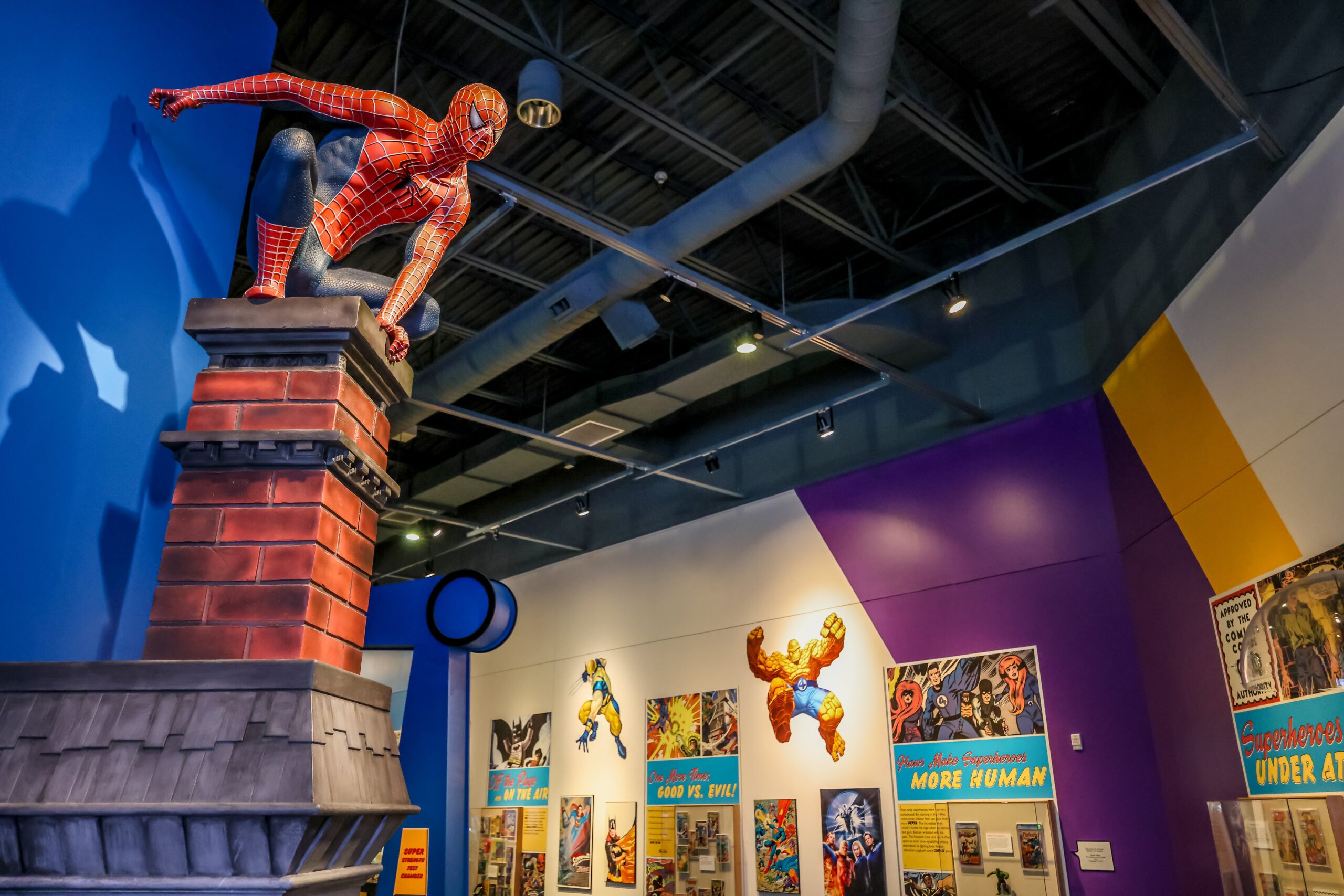 Spiderman statue The Strong National Museum of Play Rochester