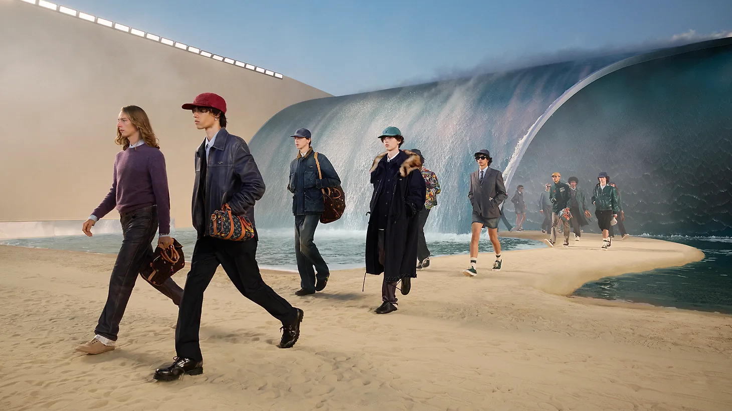 Pharrell Williams Makes Waves at Louis Vuitton -- Literally